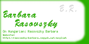 barbara rasovszky business card